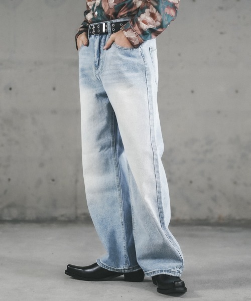 セール】Vintage Wash Straight Denim Pants / ビンテージ