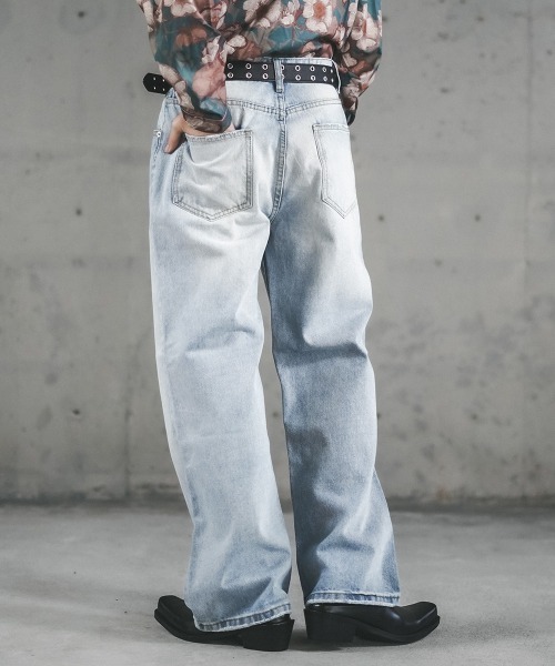 Shoowtime(ショウタイム)の「Vintage Wash Straight Denim Pants / ビンテージウォッシュストレートデニムパンツ(デニムパンツ・メンズ・ライトブルー/ブルー系/ブラック系・X-LARGE/LARGE/MEDIUM/SMALL)」の14枚目の写真