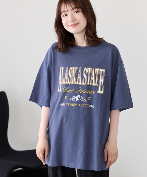 coen(コーエン)の「カレッジアニマルプリントTシャツ(Tシャツ/カットソー・メンズ・ホワイト/ネイビー/ブラック/ダークグレー・S/XL/L/M)」の4枚目の写真