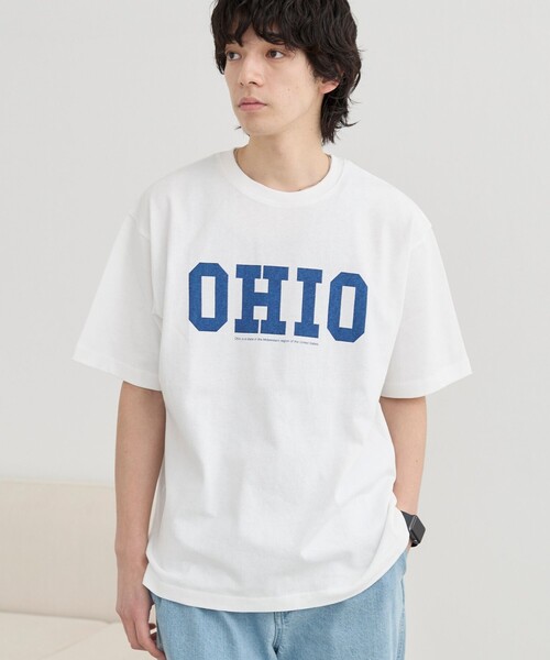coen(コーエン)の「カレッジアニマルプリントTシャツ(Tシャツ/カットソー・メンズ・ホワイト/ネイビー/ブラック/ダークグレー・S/XL/L/M)」の1枚目の写真