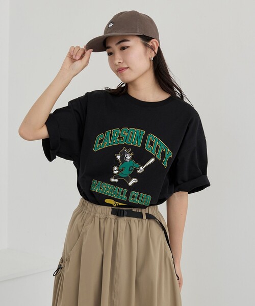 coen(コーエン)の「カレッジアニマルプリントTシャツ(Tシャツ/カットソー・メンズ・ホワイト/ネイビー/ブラック/ダークグレー・S/XL/L/M)」の12枚目の写真