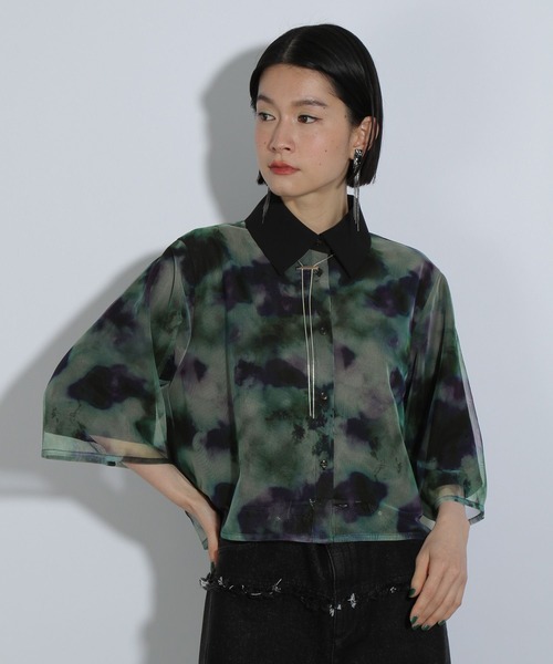 HARE（ハレ）の「スイサイガラシャツ(HARE)（シャツ/ブラウス・レディース・グリーン/ブルー・FREE）」の14枚目の写真