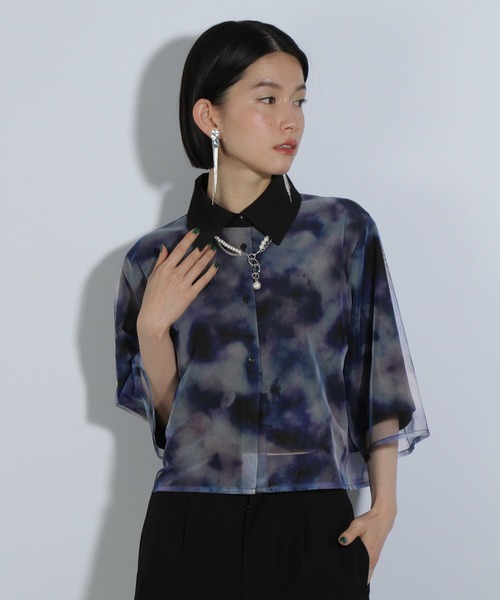 HARE（ハレ）の「スノーガラプリーツシャツ(HARE)（シャツ