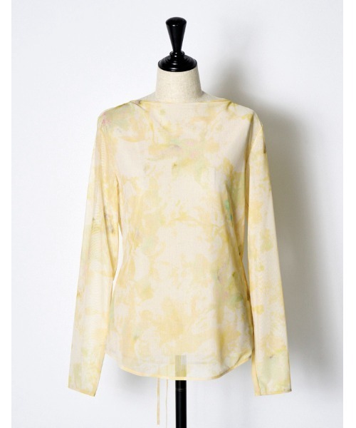 RUMCHE(ラムシェ)の「Crystal Flower Sheer Tops / クリスタルフラワーシアートップス(その他トップス・レディース・ネイビー/イエロー・FREE)」の3枚目の写真