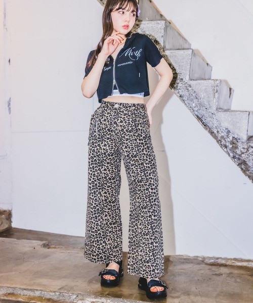 repipi armario（レピピ アルマリオ）の「レオパードホックパンツ（デニムパンツ・キッズ・レオパード・MEDIUM/SMALL/LARGE）」の2枚目の写真