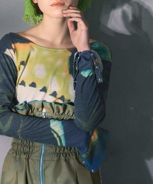 THE GOODLAND MARKET（ザグッドランドマーケット）の「cwtch　BACKOPEN l/S PRINT T-SHIRTS（Tシャツ/カットソー・レディース・ブルー系その他/ホワイト系その他・FREE）」の11枚目の写真