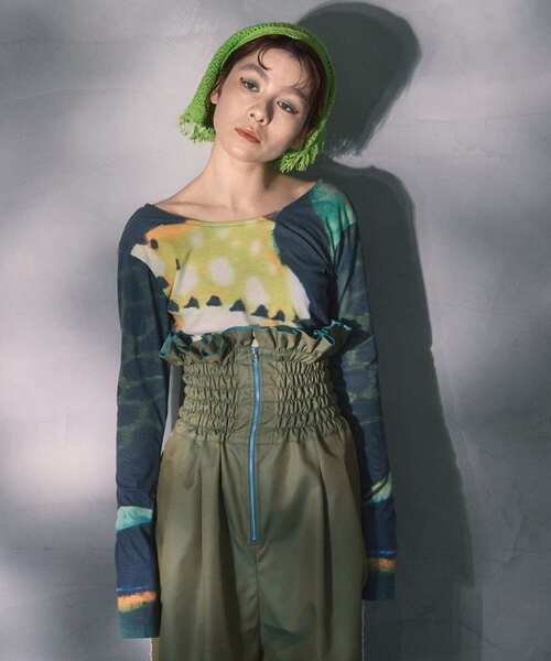 THE GOODLAND MARKET（ザグッドランドマーケット）の「cwtch　BACKOPEN l/S PRINT T-SHIRTS（Tシャツ/カットソー・レディース・ブルー系その他/ホワイト系その他・FREE）」の12枚目の写真