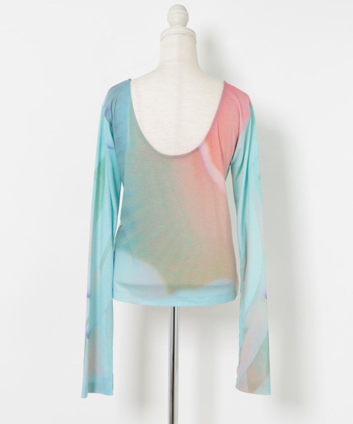 THE GOODLAND MARKET（ザグッドランドマーケット）の「cwtch　BACKOPEN l/S PRINT T-SHIRTS（Tシャツ/カットソー・レディース・ブルー系その他/ホワイト系その他・FREE）」の18枚目の写真