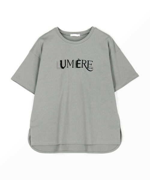 NICOLE white（ニコルホワイト）の「刺繍Tシャツ（Tシャツ/カットソー・レディース・ブラック/グレー/オフホワイト・FREE）」の4枚目の写真