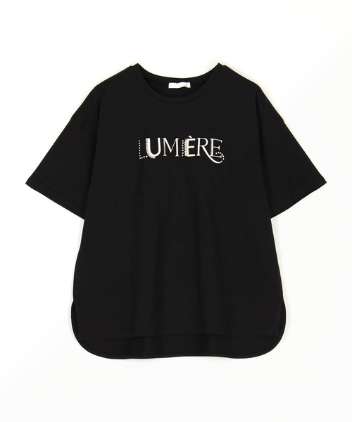 NICOLE white（ニコルホワイト）の「刺繍Tシャツ（Tシャツ/カットソー・レディース・ブラック/グレー/オフホワイト・FREE）」の6枚目の写真