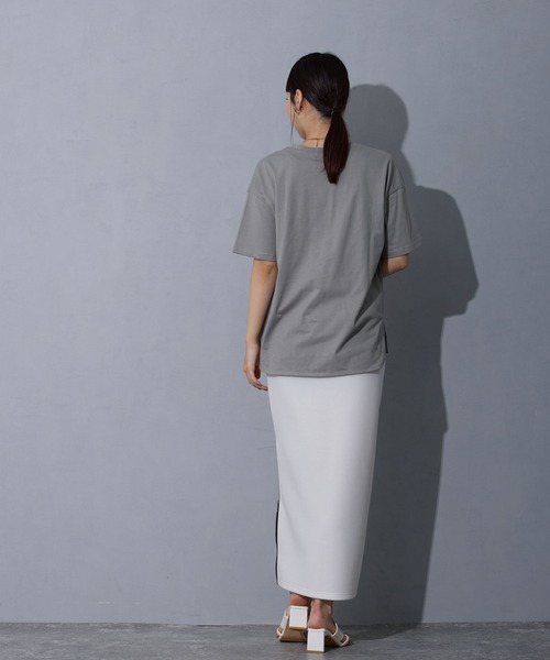 NICOLE white（ニコルホワイト）の「刺繍Tシャツ（Tシャツ/カットソー・レディース・ブラック/グレー/オフホワイト・FREE）」の15枚目の写真