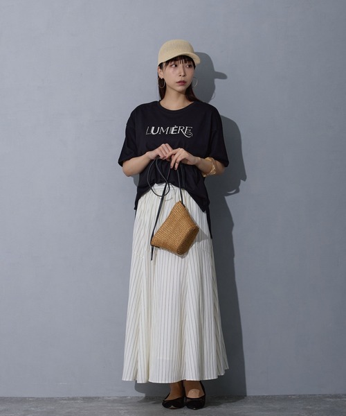 NICOLE white（ニコルホワイト）の「刺繍Tシャツ（Tシャツ/カットソー・レディース・ブラック/グレー/オフホワイト・FREE）」の17枚目の写真