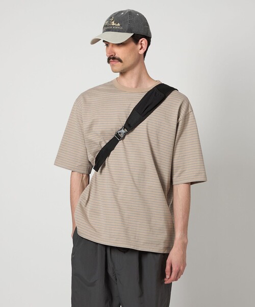 Steven Alan（スティーブンアラン）の「＜Steven Alan＞ オーガニックコットン ボーダー ショートスリーブ Tシャツ NARROW（Tシャツ/カットソー・メンズ・ブラウン/ロイヤルブルー/ネイビー/ブラック/オフホワイト・S/M/L/XL）」の9枚目の写真