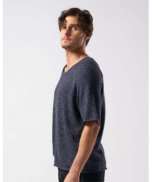 wjk（ダヴルジェイケイ）の「back pile　light H/S（ニット/セーター・メンズ・ネイビー/ブラック・SMALL/MEDIUM/LARGE/X-LARGE）」の4枚目の写真