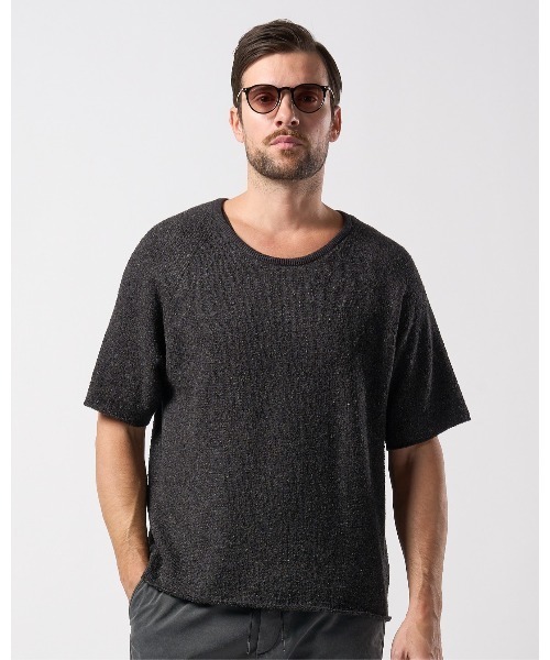 wjk（ダヴルジェイケイ）の「back pile　light H/S（ニット/セーター・メンズ・ネイビー/ブラック・SMALL/MEDIUM/LARGE/X-LARGE）」の6枚目の写真