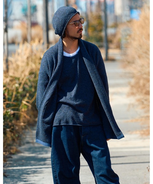 wjk（ダヴルジェイケイ）の「back pile　light H/S（ニット/セーター・メンズ・ネイビー/ブラック・SMALL/MEDIUM/LARGE/X-LARGE）」の9枚目の写真