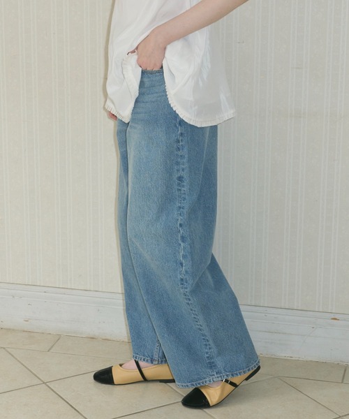 GIUNON（ジウノン）の「barrel leg vintage denim / バレルレッグヴィンテージデニム（デニムパンツ・レディース・ブルー・1/0）」の3枚目の写真