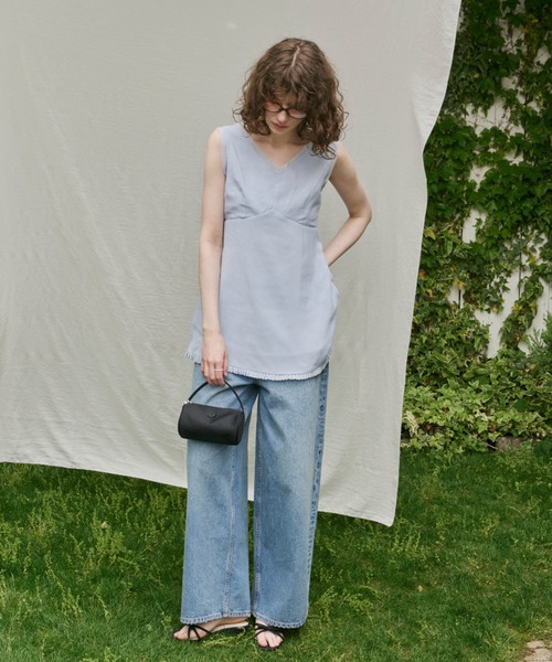 GIUNON（ジウノン）の「barrel leg vintage denim / バレルレッグヴィンテージデニム（デニムパンツ・レディース・ブルー・1/0）」の4枚目の写真