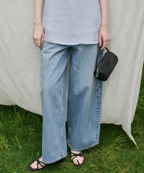 GIUNON（ジウノン）の「barrel leg vintage denim / バレルレッグヴィンテージデニム（デニムパンツ・レディース・ブルー・1/0）」の5枚目の写真