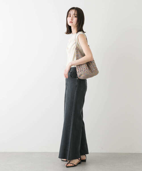 SENSE OF PLACE by URBAN RESEARCH（センスオブプレイスバイアーバンリサーチ）の「ルーズフレアデニム（デニムパンツ・レディース・ワンウォッシュ/グレー/ライトインディゴブルー・MEDIUM/SMALL）」の14枚目の写真