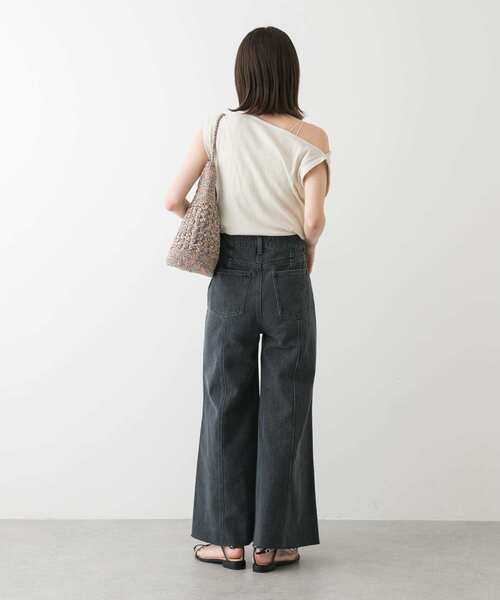 SENSE OF PLACE by URBAN RESEARCH（センスオブプレイスバイアーバンリサーチ）の「ルーズフレアデニム（デニムパンツ・レディース・ワンウォッシュ/グレー/ライトインディゴブルー・MEDIUM/SMALL）」の15枚目の写真