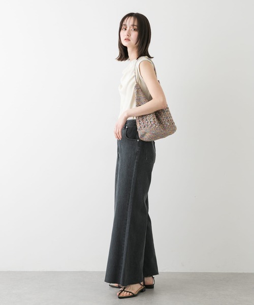 SENSE OF PLACE by URBAN RESEARCH（センスオブプレイスバイアーバンリサーチ）の「ルーズフレアデニム（デニムパンツ・レディース・ワンウォッシュ/グレー/ライトインディゴブルー・MEDIUM/SMALL）」の8枚目の写真