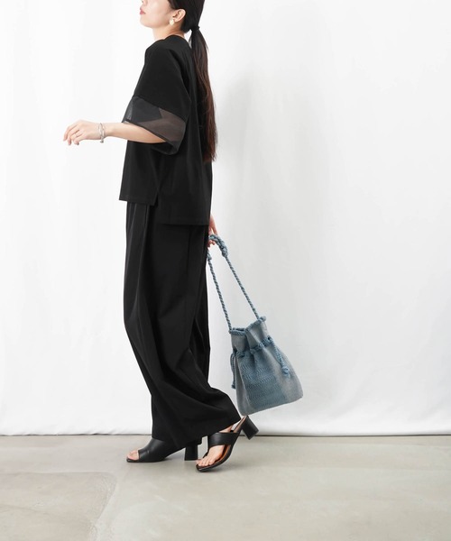 LUCA/LADY LUCK LUCA(ルカ/レディラックルカ)の「LC/LLL オーガンジー切替プルオーバー(Tシャツ/カットソー・レディース・ブラック/オレンジ/オフホワイト・FREE)」の13枚目の写真