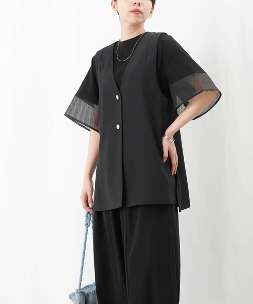 LUCA/LADY LUCK LUCA(ルカ/レディラックルカ)の「LC/LLL オーガンジー切替プルオーバー(Tシャツ/カットソー・レディース・ブラック/オレンジ/オフホワイト・FREE)」の17枚目の写真