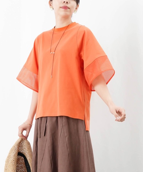 LUCA/LADY LUCK LUCA(ルカ/レディラックルカ)の「LC/LLL オーガンジー切替プルオーバー(Tシャツ/カットソー・レディース・ブラック/オレンジ/オフホワイト・FREE)」の18枚目の写真