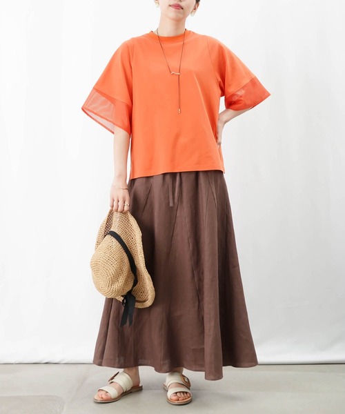 LUCA/LADY LUCK LUCA(ルカ/レディラックルカ)の「LC/LLL オーガンジー切替プルオーバー(Tシャツ/カットソー・レディース・ブラック/オレンジ/オフホワイト・FREE)」の19枚目の写真