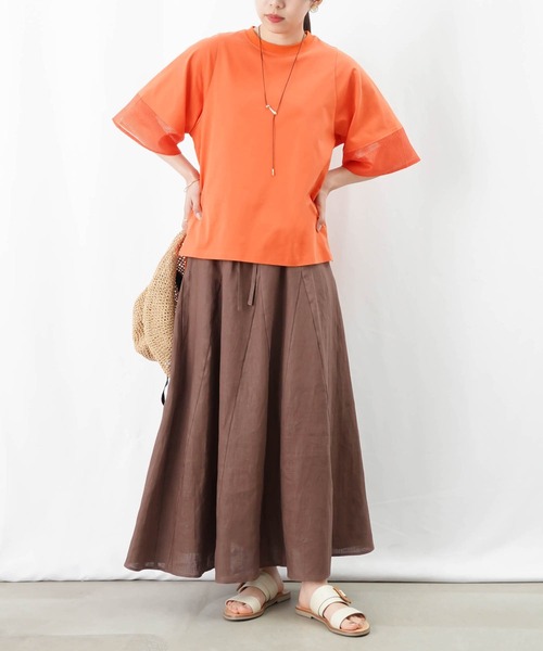 LUCA/LADY LUCK LUCA(ルカ/レディラックルカ)の「LC/LLL オーガンジー切替プルオーバー(Tシャツ/カットソー・レディース・ブラック/オレンジ/オフホワイト・FREE)」の22枚目の写真