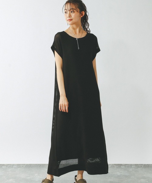 GLOBAL WORK（グローバルワーク）の「※2WAYメッシュSETワンピース/321490（ワンピース・レディース・グレイッシュベージュ/ブラック・MEDIUM/LARGE）」の5枚目の写真