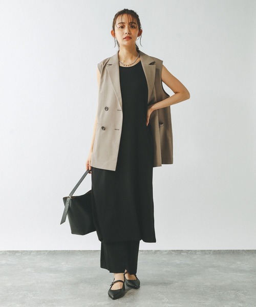 GLOBAL WORK（グローバルワーク）の「※2WAYメッシュSETワンピース/321490（ワンピース・レディース・グレイッシュベージュ/ブラック・MEDIUM/LARGE）」の7枚目の写真