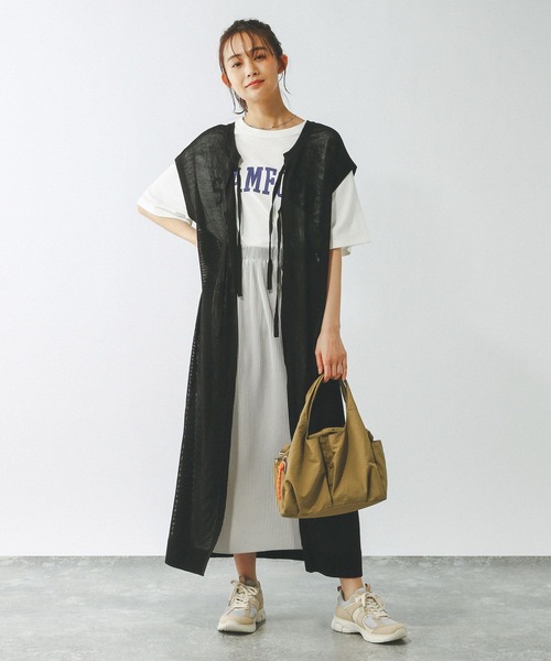 GLOBAL WORK（グローバルワーク）の「※2WAYメッシュSETワンピース/321490（ワンピース・レディース・グレイッシュベージュ/ブラック・MEDIUM/LARGE）」の10枚目の写真