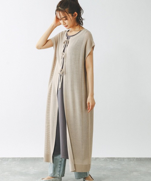 GLOBAL WORK（グローバルワーク）の「※2WAYメッシュSETワンピース/321490（ワンピース・レディース・グレイッシュベージュ/ブラック・MEDIUM/LARGE）」の15枚目の写真