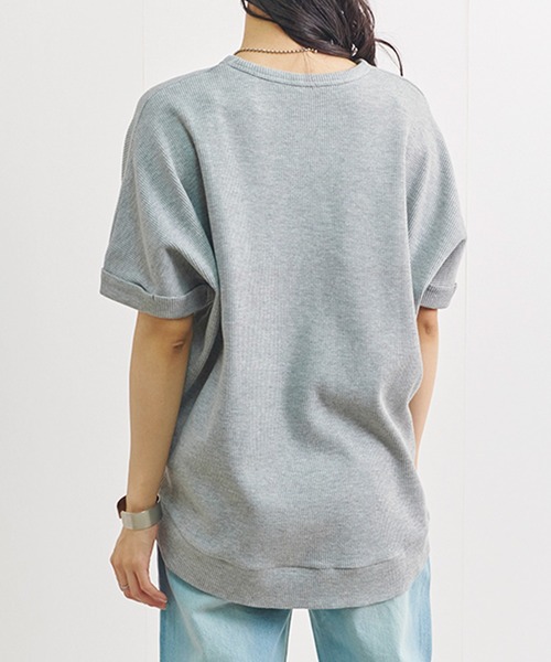 Fizz(フィズ)の「【Fizz/フィズ】 サーマルドルマンプルオーバー(Tシャツ/カットソー・レディース・ブラック/グレー/ホワイト/ライトカーキ・M)」の7枚目の写真
