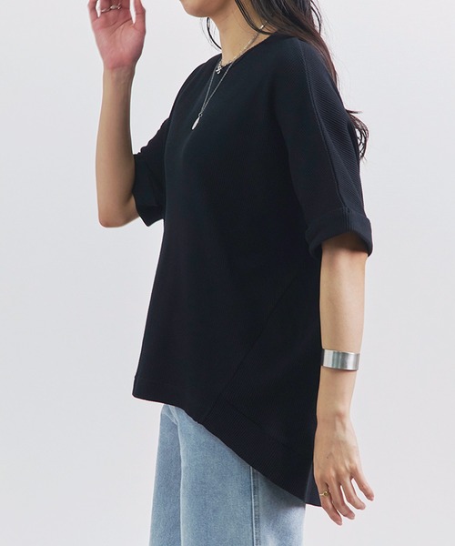 Fizz(フィズ)の「【Fizz/フィズ】 サーマルドルマンプルオーバー(Tシャツ/カットソー・レディース・ブラック/グレー/ホワイト/ライトカーキ・M)」の10枚目の写真