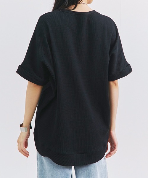 Fizz(フィズ)の「【Fizz/フィズ】 サーマルドルマンプルオーバー(Tシャツ/カットソー・レディース・ブラック/グレー/ホワイト/ライトカーキ・M)」の11枚目の写真
