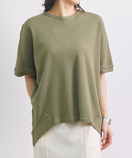 Fizz(フィズ)の「【Fizz/フィズ】 サーマルドルマンプルオーバー(Tシャツ/カットソー・レディース・ブラック/グレー/ホワイト/ライトカーキ・M)」の12枚目の写真