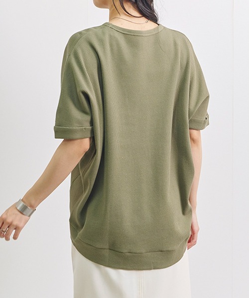 Fizz(フィズ)の「【Fizz/フィズ】 サーマルドルマンプルオーバー(Tシャツ/カットソー・レディース・ブラック/グレー/ホワイト/ライトカーキ・M)」の13枚目の写真