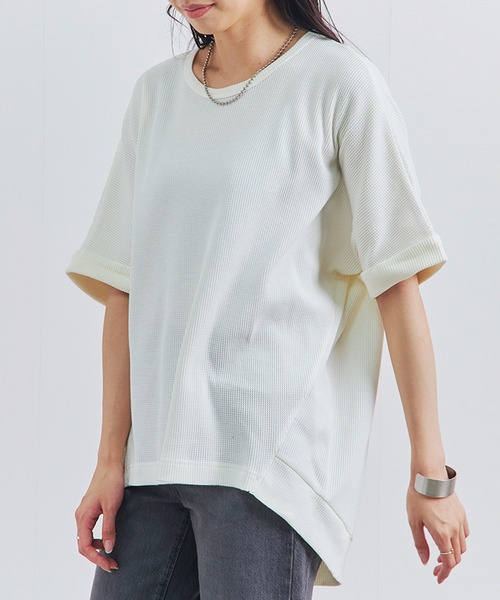 Fizz(フィズ)の「【Fizz/フィズ】 サーマルドルマンプルオーバー(Tシャツ/カットソー・レディース・ブラック/グレー/ホワイト/ライトカーキ・M)」の15枚目の写真