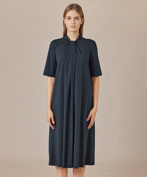 MACKINTOSH LONDON（マッキントッシュ ロンドン）の「プレーティング天竺ワンピース（ワンピース・レディース・ネイビー/ダークブラウン・40/38）」の6枚目の写真