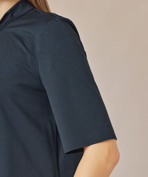 MACKINTOSH LONDON（マッキントッシュ ロンドン）の「プレーティング天竺ワンピース（ワンピース・レディース・ネイビー/ダークブラウン・40/38）」の3枚目の写真