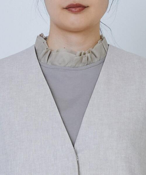 LOISIR（ロワズィール）の「エステルリネンヘリンボーンバックコンシャスベスト（ベスト・レディース・グレー系その他・FREE）」の11枚目の写真
