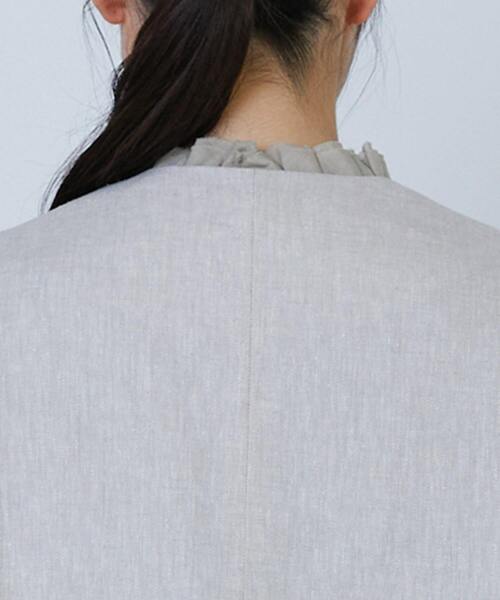 LOISIR（ロワズィール）の「エステルリネンヘリンボーンバックコンシャスベスト（ベスト・レディース・グレー系その他・FREE）」の12枚目の写真