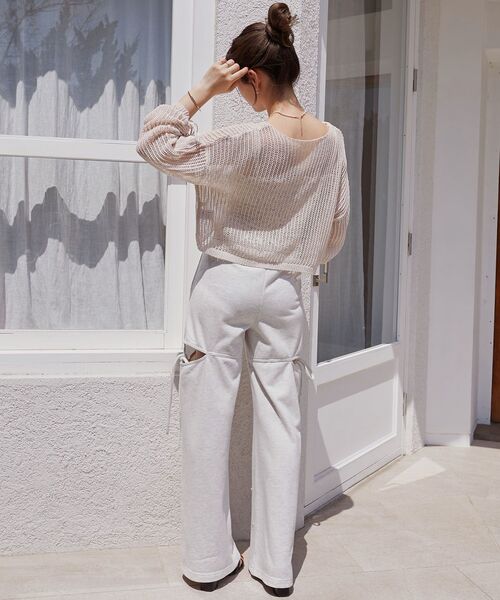 MAJESTIC LEGON(マジェスティックレゴン)の「キラキラメッシュニット(ニット/セーター・レディース・ピンク/イエロー/ブルー/アイボリー・MEDIUM)」の17枚目の写真