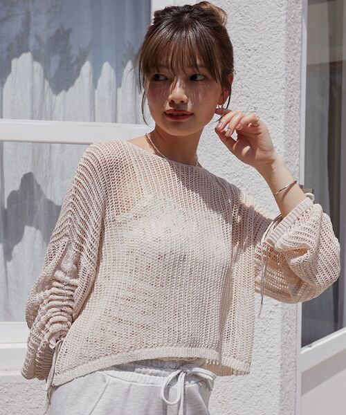 MAJESTIC LEGON(マジェスティックレゴン)の「キラキラメッシュニット(ニット/セーター・レディース・ピンク/イエロー/ブルー/アイボリー・MEDIUM)」の19枚目の写真