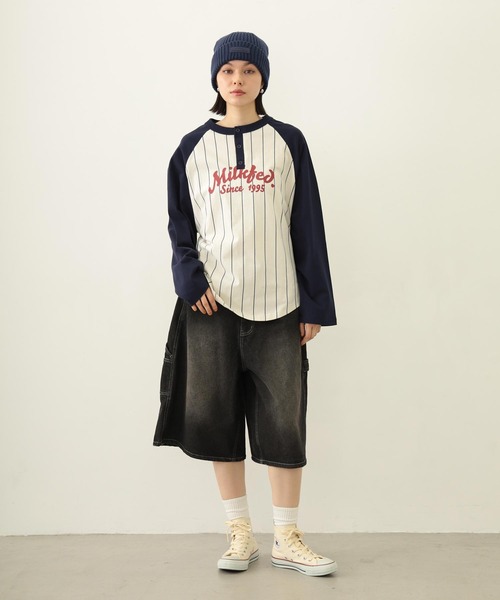 MILKFED.（ミルクフェド）の「STRIPED B/B TEE（Tシャツ/カットソー・レディース・アッシュ/ブラック/ネイビー・ONE SIZE）」の7枚目の写真