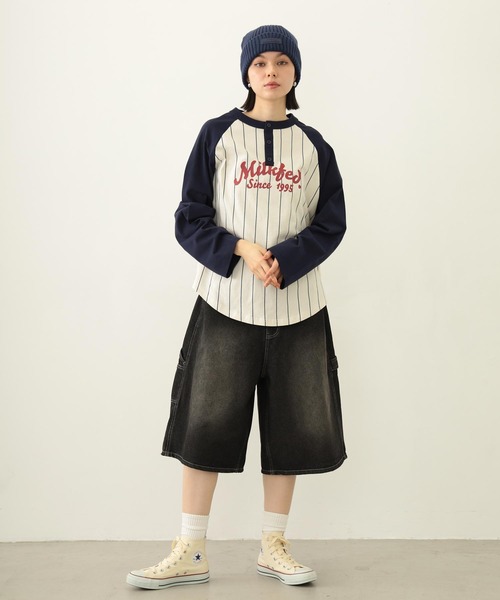MILKFED.（ミルクフェド）の「STRIPED B/B TEE（Tシャツ/カットソー・レディース・アッシュ/ブラック/ネイビー・ONE SIZE）」の9枚目の写真
