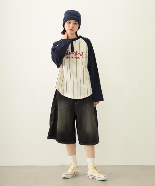 MILKFED.（ミルクフェド）の「STRIPED B/B TEE（Tシャツ/カットソー・レディース・アッシュ/ブラック/ネイビー・ONE SIZE）」の10枚目の写真